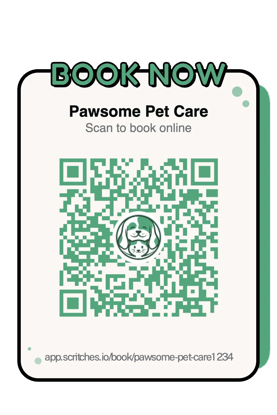 Online Booking QR code mockup